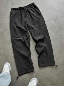 Manfinity Sport Corelite 男式蜘蛛印花插肩袖短袖T恤和裤子运动套装 - 黑色 - 查看 2