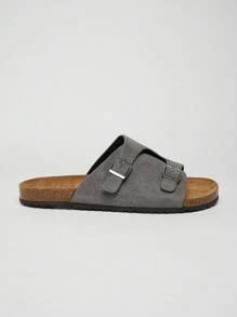 SHUZIA Sandalias con plantilla de corcho y correa ajustable, con soporte de arco para comodidad de los hombres