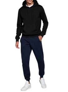 Champion Men's Casual Versatile Simple Pocket Drawstring Hoodie - Black - View 3