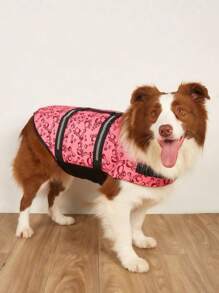 BONAPET Pet Pink Bone Design Life Jacket Swimming Suit