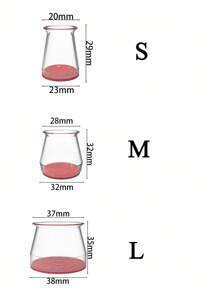 4/8/16/24 件圆形椅腿地板保护垫 - 消除地板噪音，防止刮擦，滑动顺畅 - 耐用的硅胶结构，柔软的毛毡垫可轻柔接触地板，保护地板、桌椅腿 - 紅色 - 查看 3