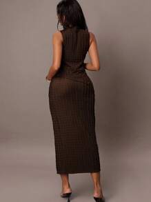 MaterniChic Fall Women Clothes Maternity Two-Piece Suits Fall Women Clothes - Brown - View 2