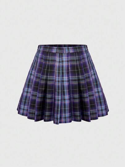 J-Fashion Gonna mini plissettata a righe casual da collegio estiva