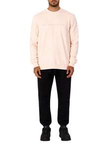 Champion Men's Crew Neck Long Sleeve Casual Embossed Drop Shoulder Sweatshirt - Pink - View 3