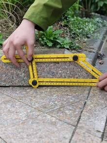 1pc Ultimate Multi Fold Ruler - Versatile Measuring Tool With Durable ABS Construction, Precision Four-Panel Design For Multi-Angle, Four-Sided & Corner Measurements, Compact Folding Option