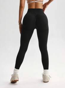 Dewbera Quần legging thể thao co giãn liền mạch cạp cao cho nữ - Nhiều màu - Xem 7