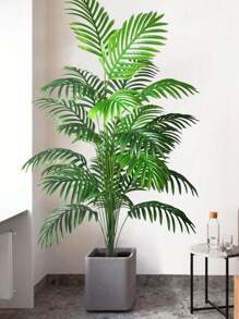 Large Fake Palm Tree Artificial Tropical Plant - 68cm/95cm/125cm (49.2in) Areca Palm Tree For Home, Office, Garden, Party Decor - Indoor Outdoor Plastic Plant Decorations - Realistic Faux Palm Tree