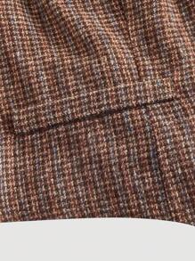 SHEIN MOD 大码女式千鸟格纹背心和短裙套装，百搭商务优雅，适合新女性，秋季工作装，返校装