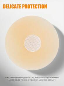 SHEIN 固体硅胶乳房花瓣，隐形乳贴，防水自粘乳贴 - 杏色 - 查看 6