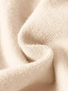 SHEIN Newborn Baby Girl Cute Versatile Pink Heart Pattern Long Sleeve Sweater, Autumn/Winter Fall - Apricot - View 7