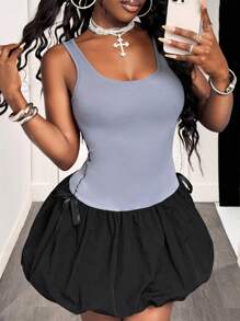 BamGleam Ladies' Casual Sleeveless Dress For Daily Wear & Back To School, Summer Fashion - Multicolor - View 1