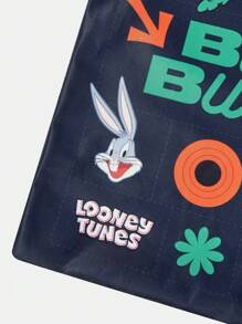 LOONEY TUNES X SHEIN 女士多功能卡通字母图案可爱便捷手提包