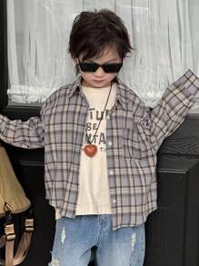 Dazy Kids Toddler Boys' Loose Casual Letter Print Long Sleeve T-Shirt, Autumn