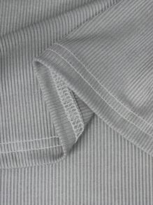 Manfinity Dauomo Áo ba lỗ cổ tròn màu trơn cơ bản cho nam mùa hè - Xám - Xem 5