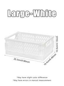 Foldable Storage Basket Collapsible Desktop Organizer With Handles Pastel & Vibrant Colors Plastic Storage Bin For Study Essentials Home Organization Room Decor Space Saving Shelf Organizer Table Tidy Must Have Household Organizers Multi-Use Decor Dorm Room Essentials Back To School Organization