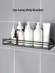 1PC, Perforation-Free Bathroom Shelving Triangle Shelving Toiletries Storage Shelf Home Bathroom Decor Bathroom Organizer Summer - Black - View 13