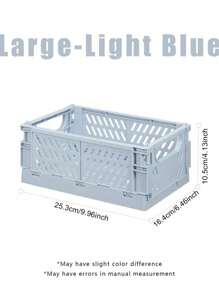 Foldable Storage Basket Collapsible Desktop Organizer With Handles Pastel & Vibrant Colors Plastic Storage Bin For Study Essentials Home Organization Room Decor Space Saving Shelf Organizer Table Tidy Must Have Household Organizers Multi-Use Decor Dorm Room Essentials Back To School Organization