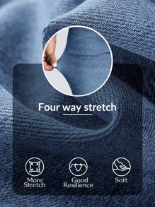 Flexra Plus Size Women's High-Stretch Casual Cropped Jeans - Blue - View 7