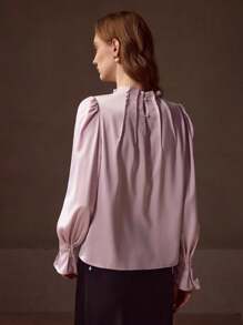 MOTF PREMIUM Applizierte geraffte Bluse