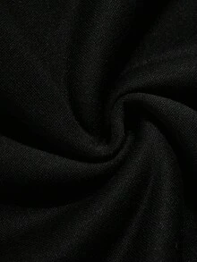 2件套青少年男童休闲舒适百搭印花连帽运动衫和运动裤套装 - 黑色 - 查看 7
