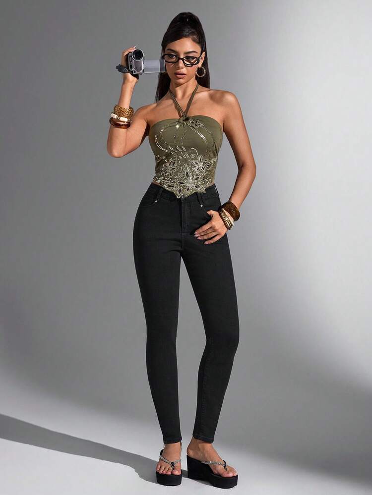 High Waist Skinny Jeans