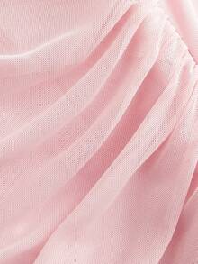 Auralis 大码女士优雅长裙，秋季连衣裙，粉色连衣裙，可爱淑女裙，长袖连衣裙，秋季女装秋季女士服装女士生日礼服女士连衣裙优雅裹身裙 - 粉色 - 查看 4