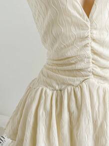 Soleia 女士度假浪漫岛屿假日露背针织网眼粉色花卉印花连衣裙，休闲，约会，下午茶，海滩，游轮，城市，音乐节，派对，波西米亚风 - 粉色 - 查看 5