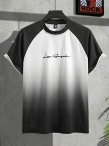 Manfinity Homme Áo thun tay lỡ họa tiết ombre thường ngày mùa hè cho nam - Nhiều màu - Xem 3