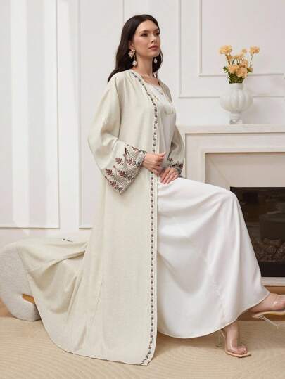 Al Najma Abaya elegante e conservatrice in stile arabo da donna