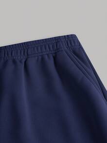 SHEIN Girlism Zestaw dla nastolatki 3 szt.: granatowa bluza, biały top na ramiączkach, długie spodnie casualowe, jesień - Granatowy - Zobacz 11