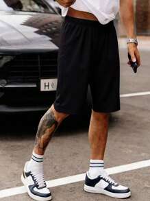 Grey Shorts For Teenage Boys, Comfortable & Breathable, Casual Style, Fashionable Item For Cool Boys, Sports & Basketball - Black - View 1