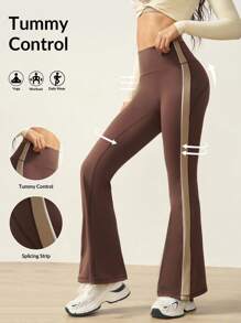 VARSIVA Damskie spodnie sportowe z wysokim stanem i kolorowymi blokami