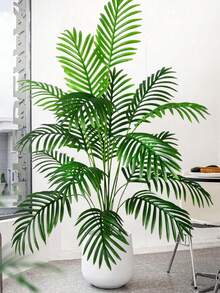 Large Fake Palm Tree Artificial Tropical Plant - 68cm/95cm/125cm (49.2in) Areca Palm Tree For Home, Office, Garden, Party Decor - Indoor Outdoor Plastic Plant Decorations - Realistic Faux Palm Tree