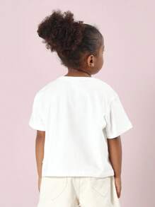 SUMWON 夏日天堂棕榈树女孩 T 恤冲浪海滩儿童度假休闲短袖棉质 T 恤岛屿趣味活力红色印花