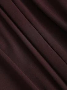 Sweetra Petite Petite Brown Sleeveless Metal Buckle Halter Knitted Jumpsuit, Comfortable & Slimming Design, Spring/Summer - Brown - View 6