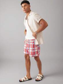 SHUZIA 男士镂空可调节带舒适拖鞋 - 米色 - 查看 5