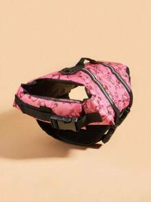 BONAPET Pet Pink Bone Design Life Jacket Swimming Suit