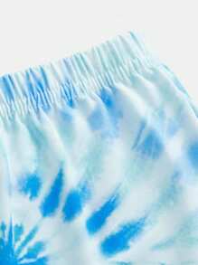 GARFIELD | SHEIN Ensemble t-shirt à manches courtes décontracté et shorts amples avec imprimé de planche à roulettes de dessin animé pour bébé garçon