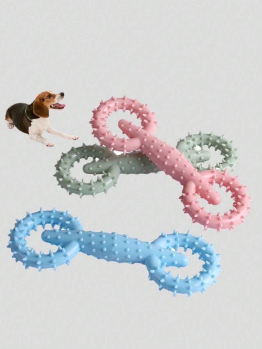 1pc Pet Toy Chew Toy With Pull Ring, Teething Stick Interactive Dog Toy - Multicolor - View 1