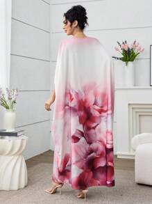 Al Najma 女式 V 领土耳其和阿拉伯传统图案长款开衫，春夏 - 彩色 - 查看 2