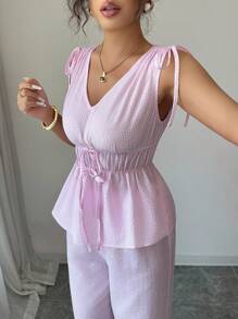 Elenzga A Two Pieces Summer Set With Elegant And Vacation-Like Charm For Ladies