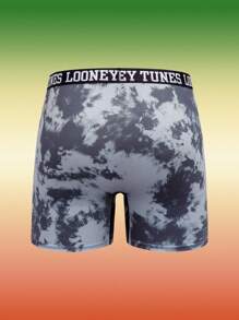 LOONEY TUNES X SHEIN 2 chiếc quần lót Boxer họa tiết hoạt hình dễ thương cho nam - Nhiều màu - Xem 3