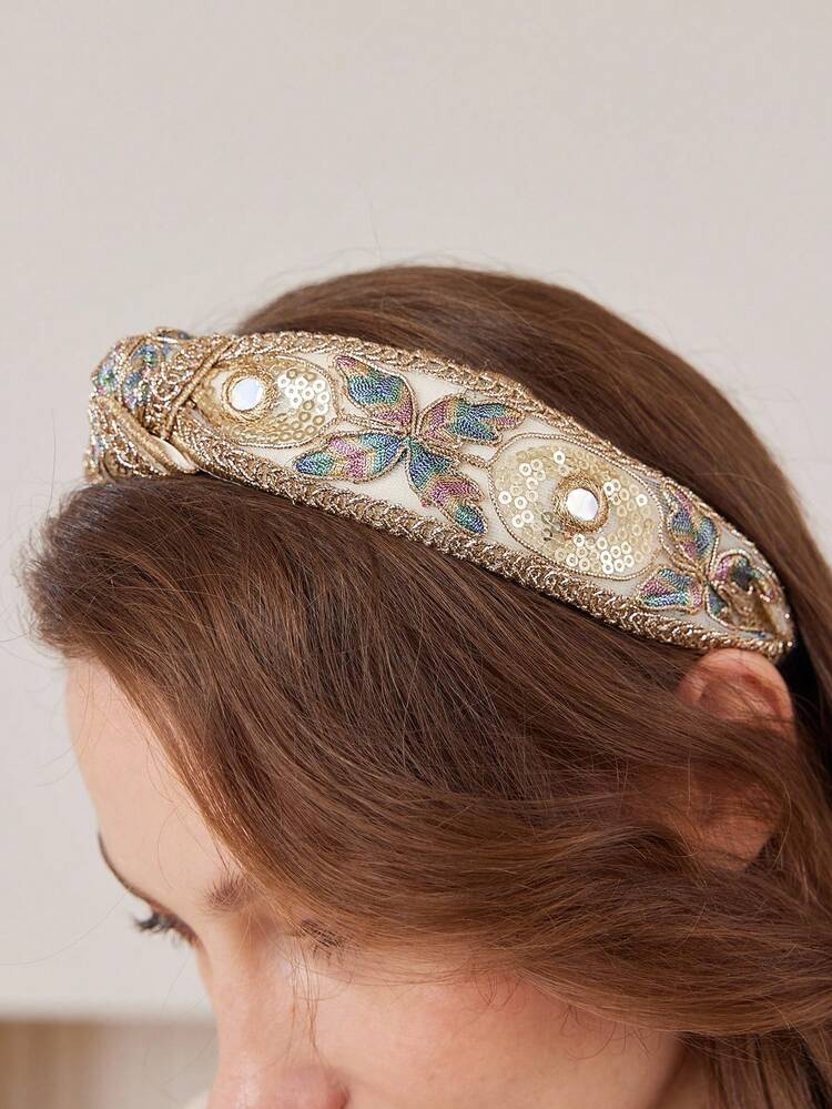 レース ラインストーン ヘッドバンド