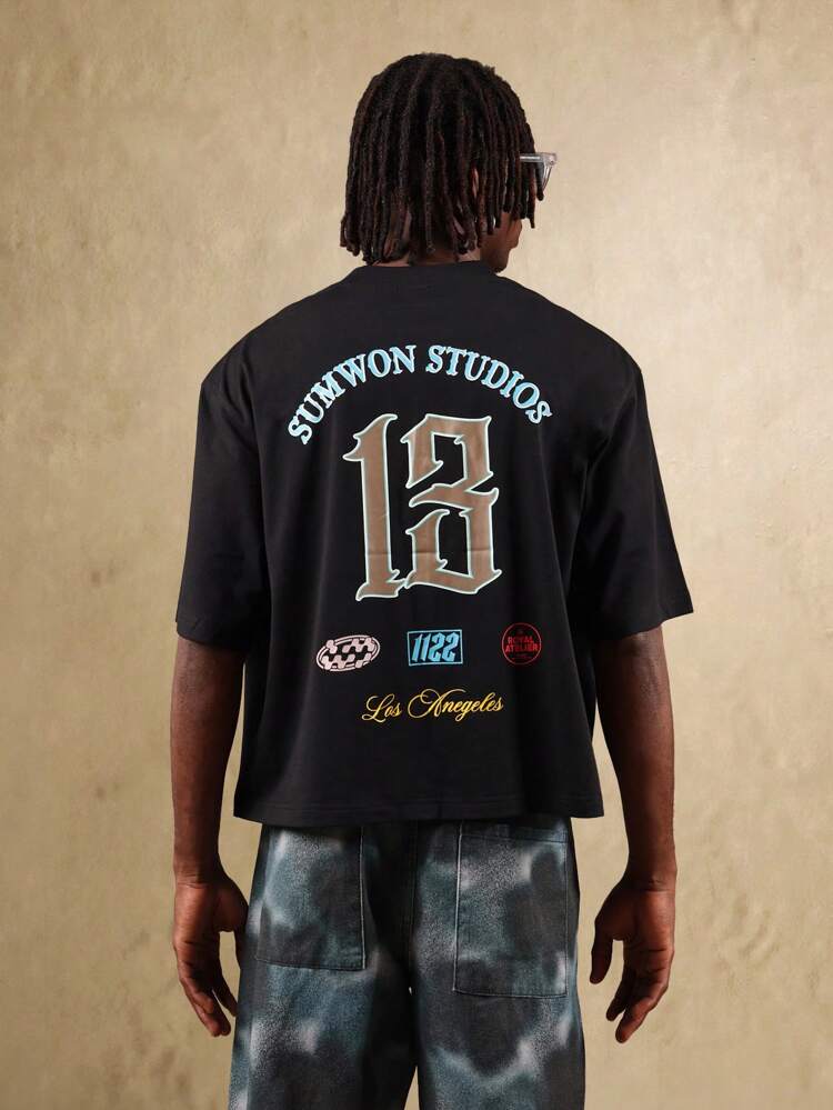 Oversized Studio T Shirt With Graphic Print