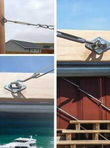 Hook And Buckle Tension Buckle 304 Stainless Steel Heavy-Duty Tension Buckle, Suitable For Cable Railing Wire Rope Hardware Kits