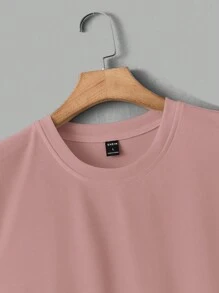 Manfinity Homme Men's Solid Color Wide Strap Tank Top - Pink - View 4