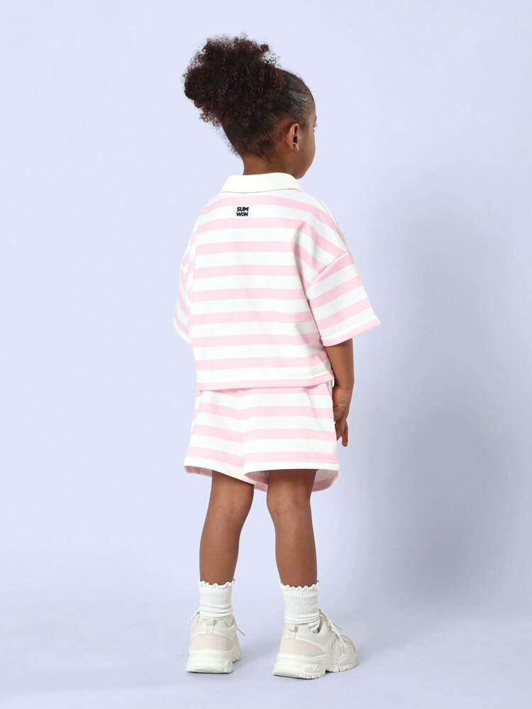 Ensemble polo rayé avec short assorti