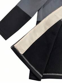 EMERY ROSE Chaqueta regular con capucha y bloques de color para mujer - Multicolor - Ver 8