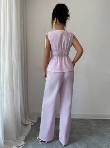 Elenzga A Two Pieces Summer Set With Elegant And Vacation-Like Charm For Ladies