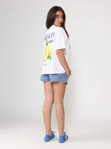 SUMWON Classic High Rise Denim Mini Skirt A Line Design Casual Streetwear Everyday Basic Regular Fit Light Summer Festival Fashion - Medium Wash - View 4